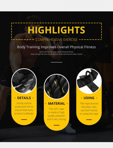Канат для функционального тренинга Original FitTools 12м фото 6 Канат для функционального тренинга Original FitTools 12м фото 6